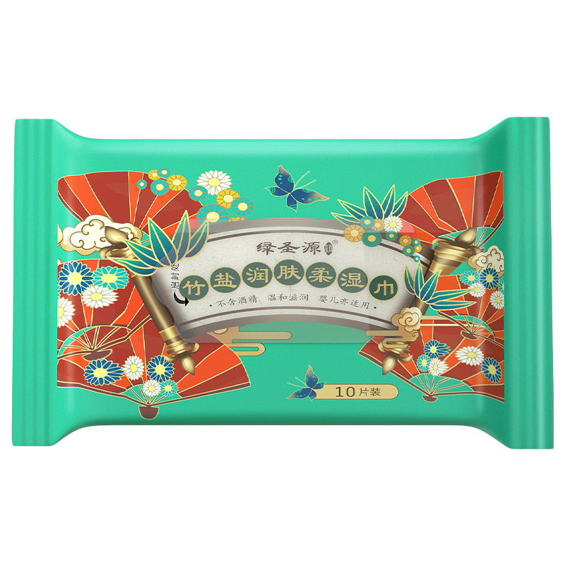 绿圣源竹盐润肤湿纸巾